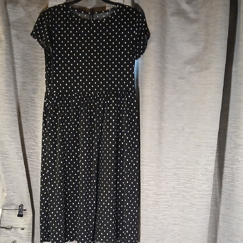 Polka Dot Black Dress